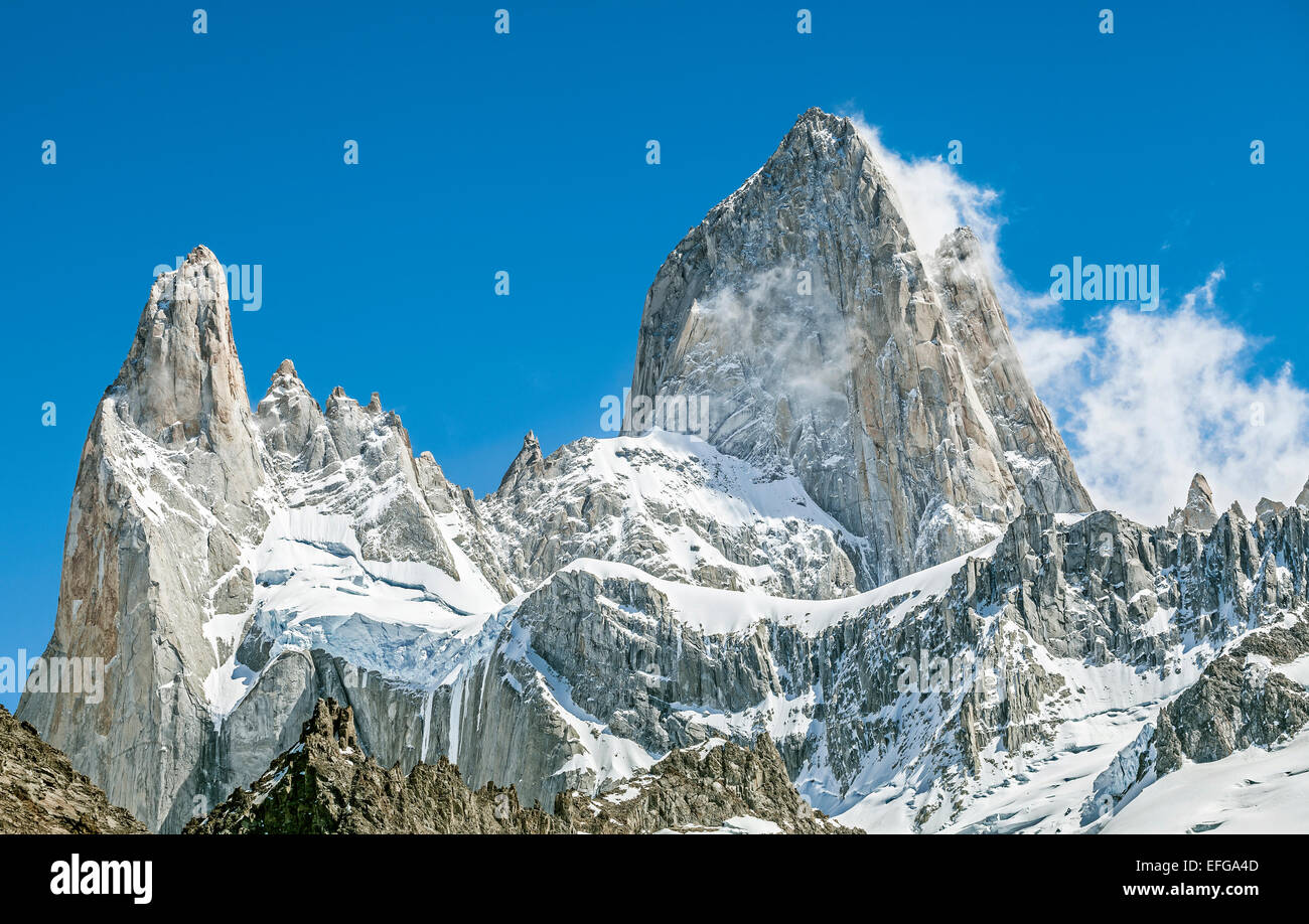 Mount Fitz Roy, Nationalpark Los Glaciares, Patagonien, Argentinien Stockfoto