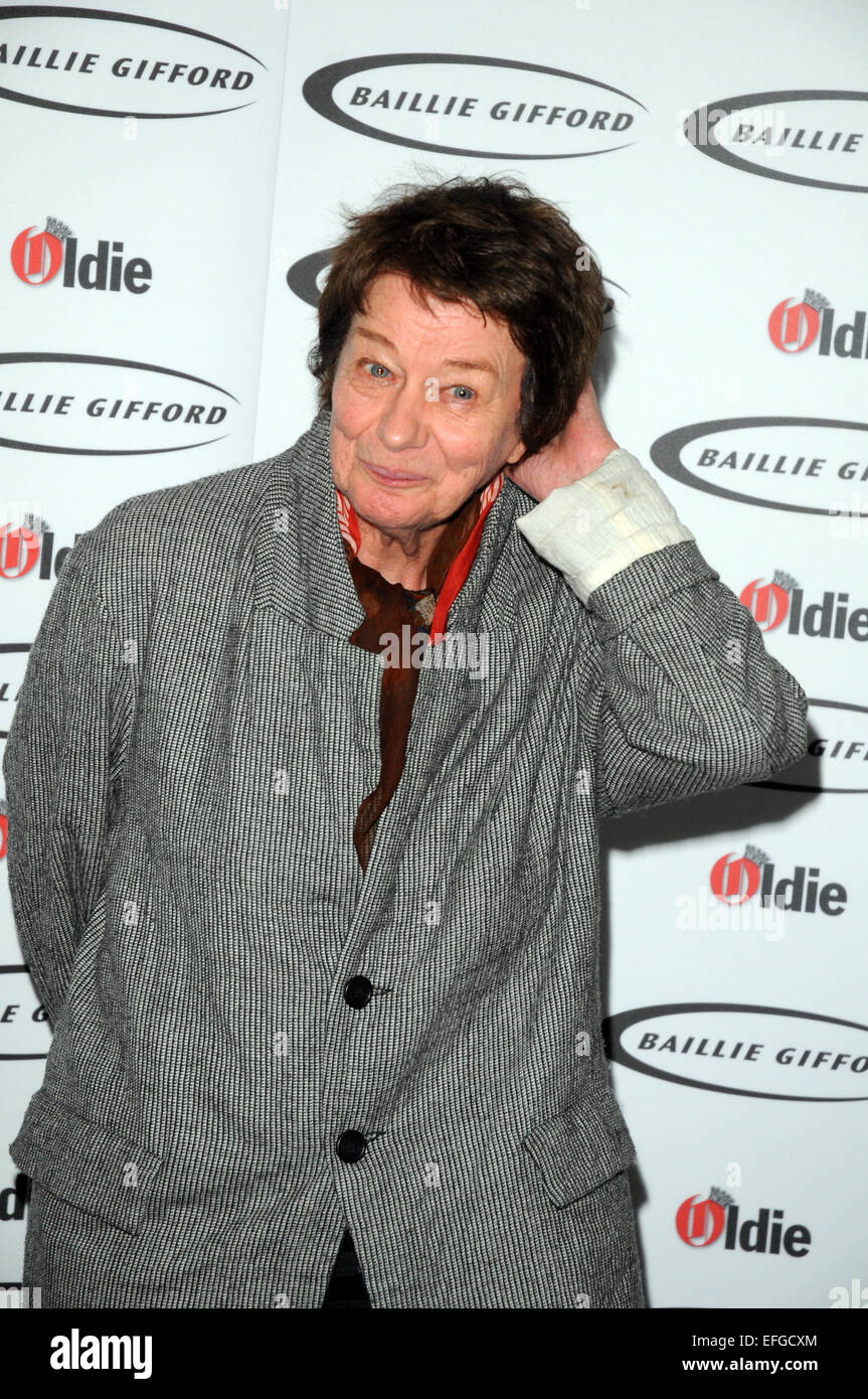 London, UK, 03 Februar 2015 Bridget Riley besucht Oldie des Jahres Award Mittagessen statt, bei der Simpson-in-the-Strand-Credit: JOHNNY ARMSTEAD/Alamy Live News Stockfoto