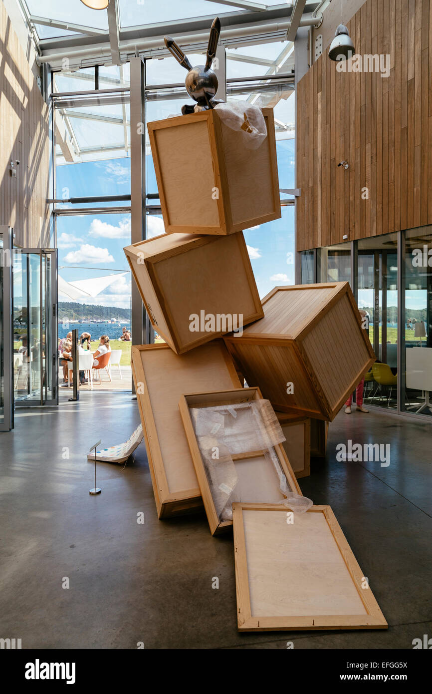 Astrup Fearnley Museum für zeitgenössische Kunst, Tjuvholmen, Oslo, Norwegen.  Architekt: Renzo Piano und Narud Stokke Wiig Stockfoto