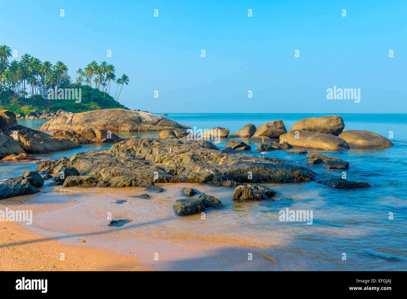 große schöne Strände in der marine Lagune Stockfoto