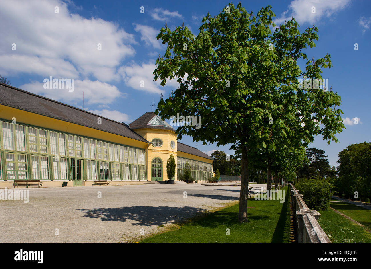 Orangerie auf dem Gelände des Schloss Esterhazy Palace, Eisenstadt, Burgenland, Österreich Stockfoto