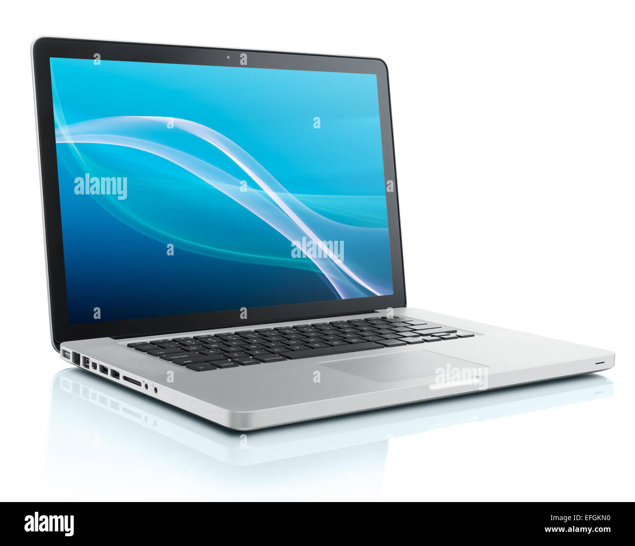 Laptop-Computer mit abstrakten Hintergrund auf monitor Stockfoto