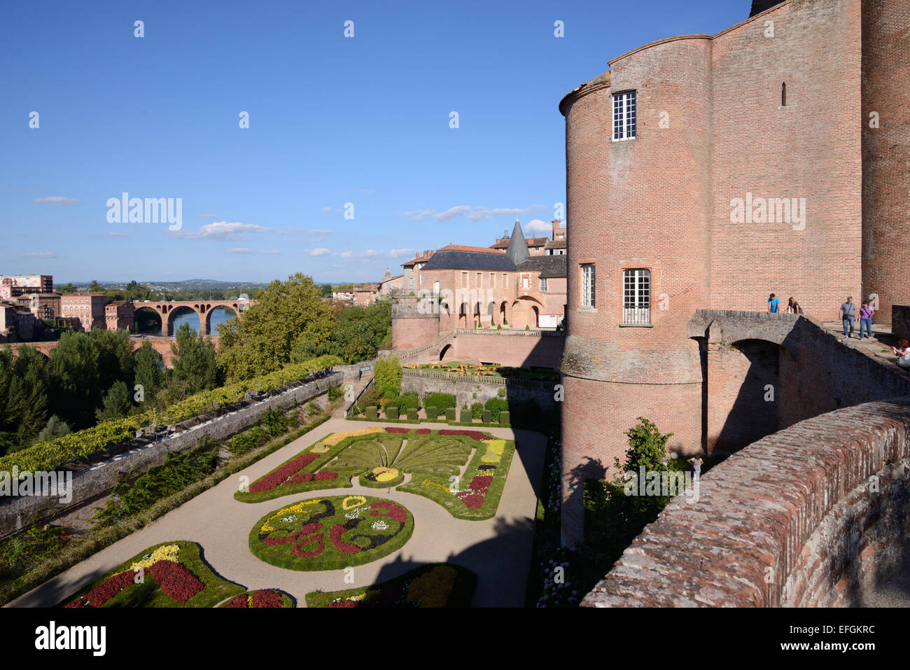 Palais De La Berbie Palast oder Bischöfe Palast Albi Tarn Frankreich Stockfoto
