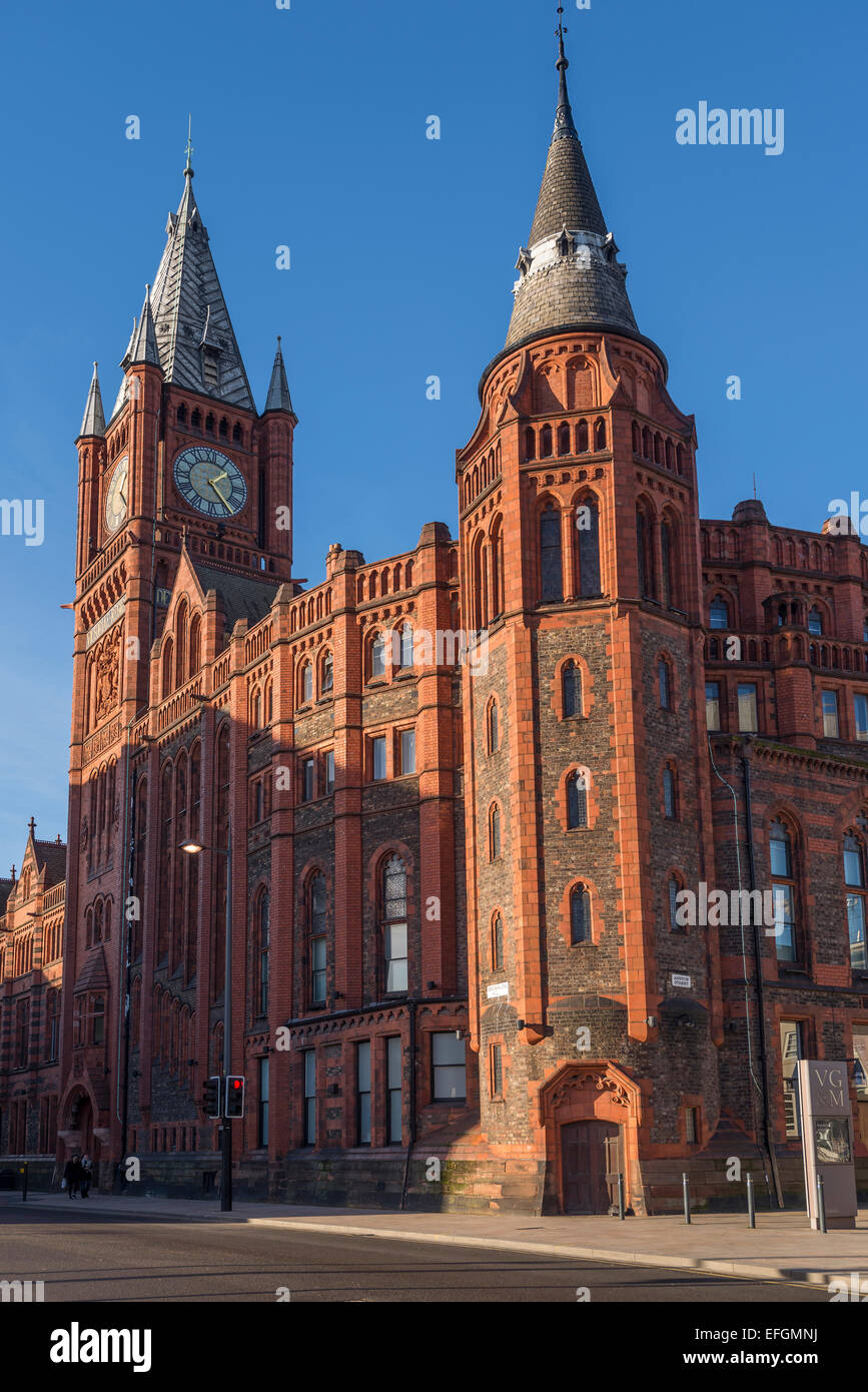 Das Hauptgebäude der Universität Liverpool. RedBrick. Am Brownlow Hill. Stockfoto