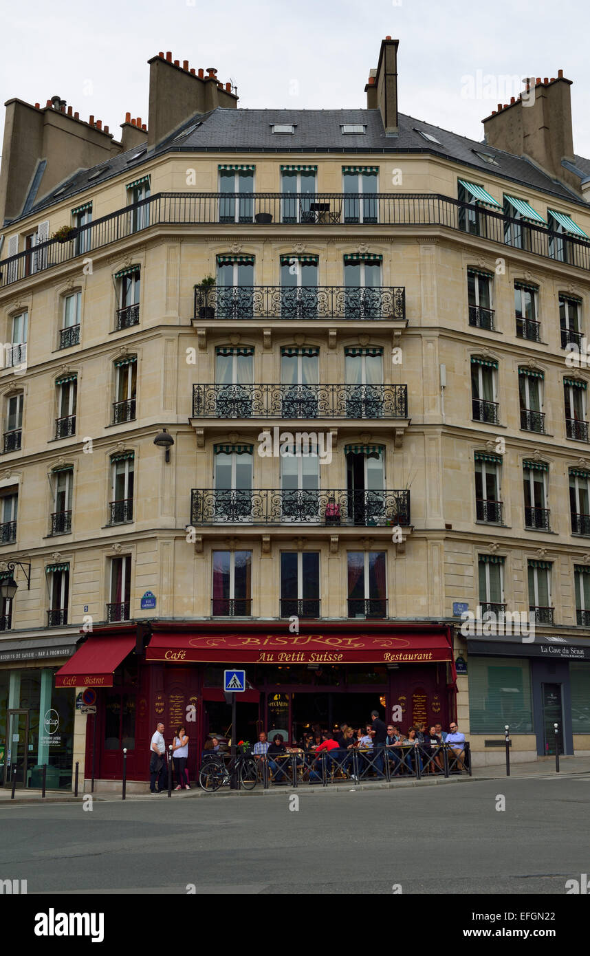 Restaurant-Café, Rue Corneille, Rue de Vaugirard, Paris, Frankreich Stockfoto