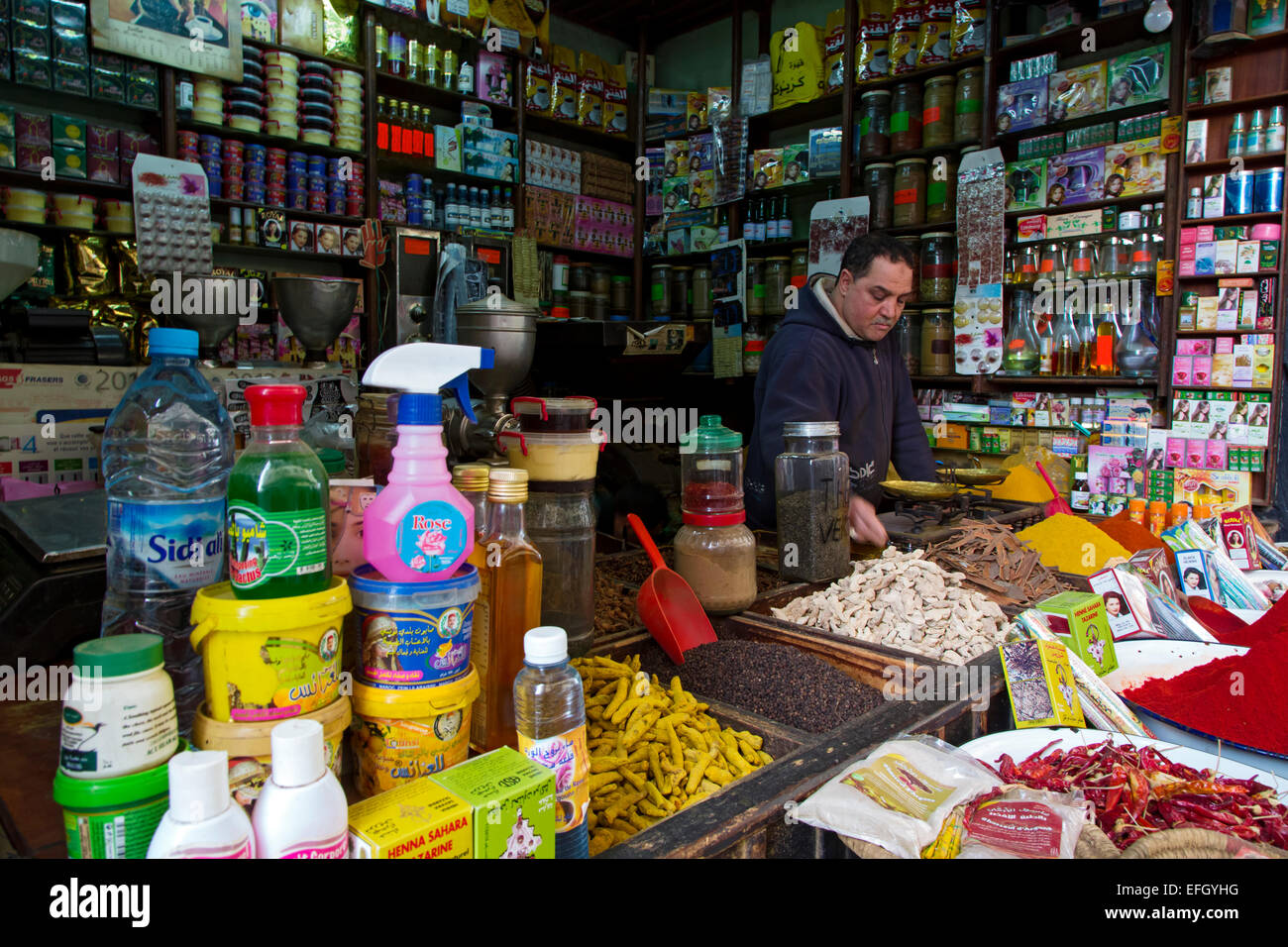 Souk, Grand Socco, Tanger, Marokko Stockfoto