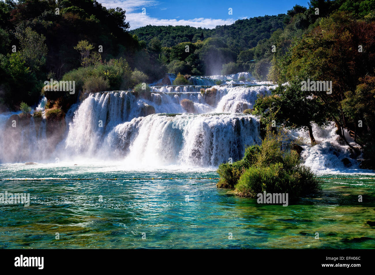 Wasserfälle Krka, Nationalpark, Dalmatien, Kroatien Stockfoto