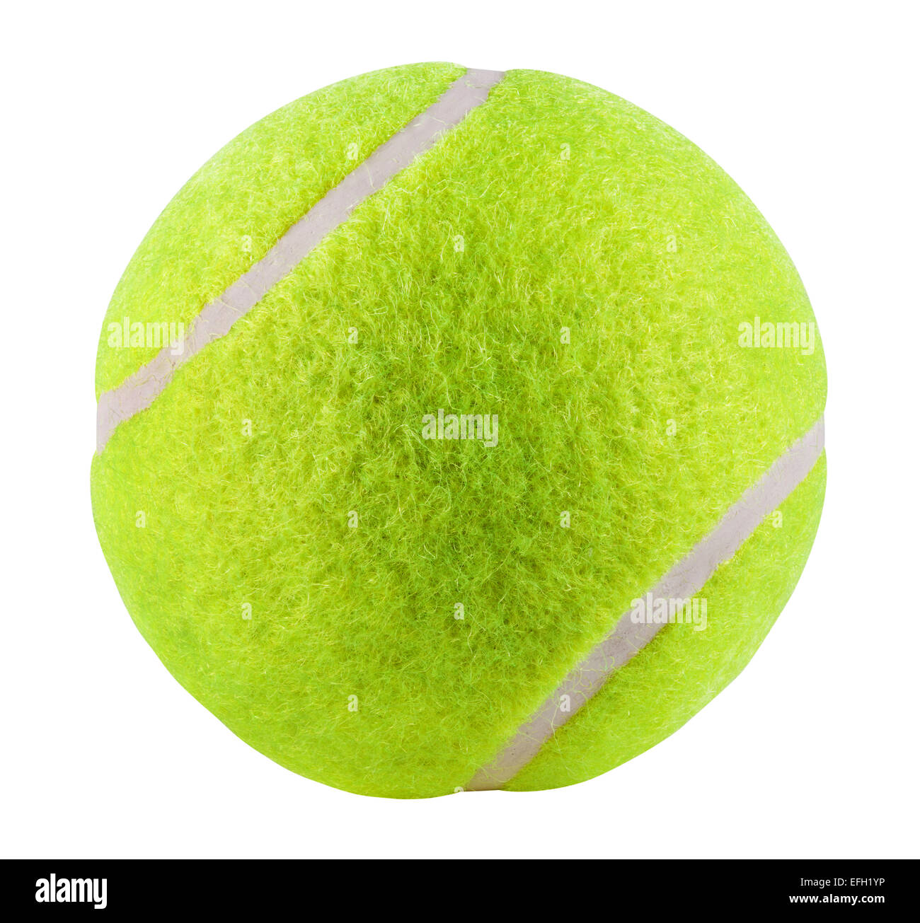 Tennisball isoliert auf weißem Hintergrund. Clipping-Pfad Stockfoto