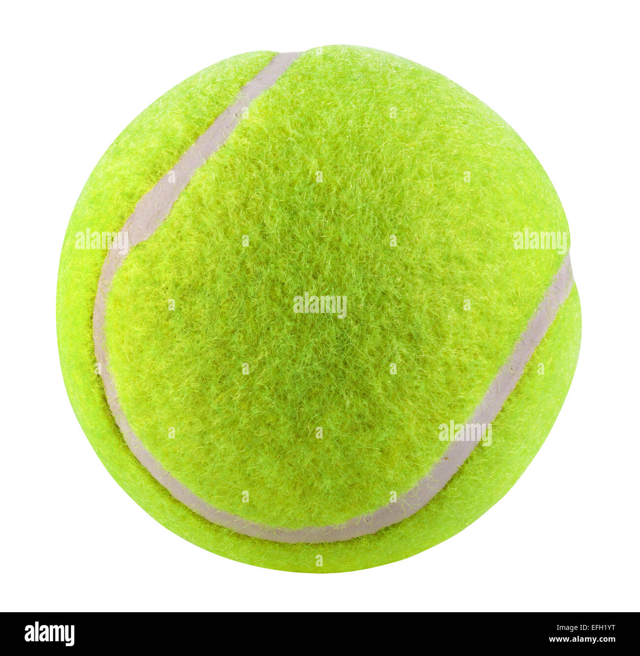 Tennisball isoliert auf weißem Hintergrund. Clipping-Pfad Stockfoto