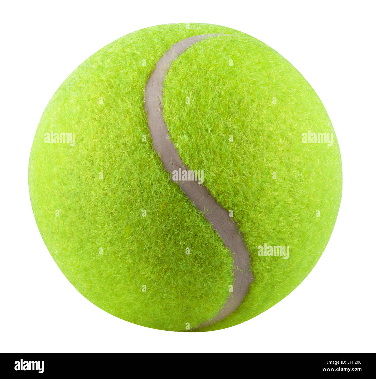 Tennisball isoliert auf weißem Hintergrund. Clipping-Pfad Stockfoto