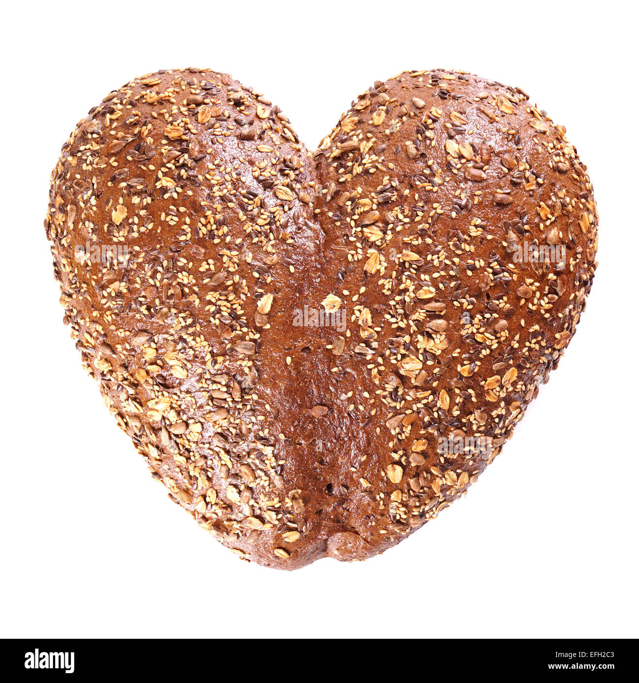 Brot in Herzform Stockfoto
