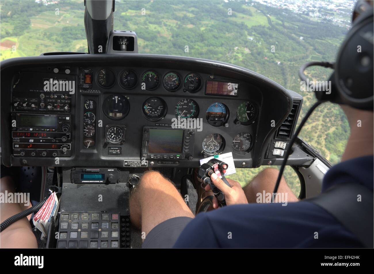 Helikopter-Rundflug über Hilo, Hawaii Stockfoto