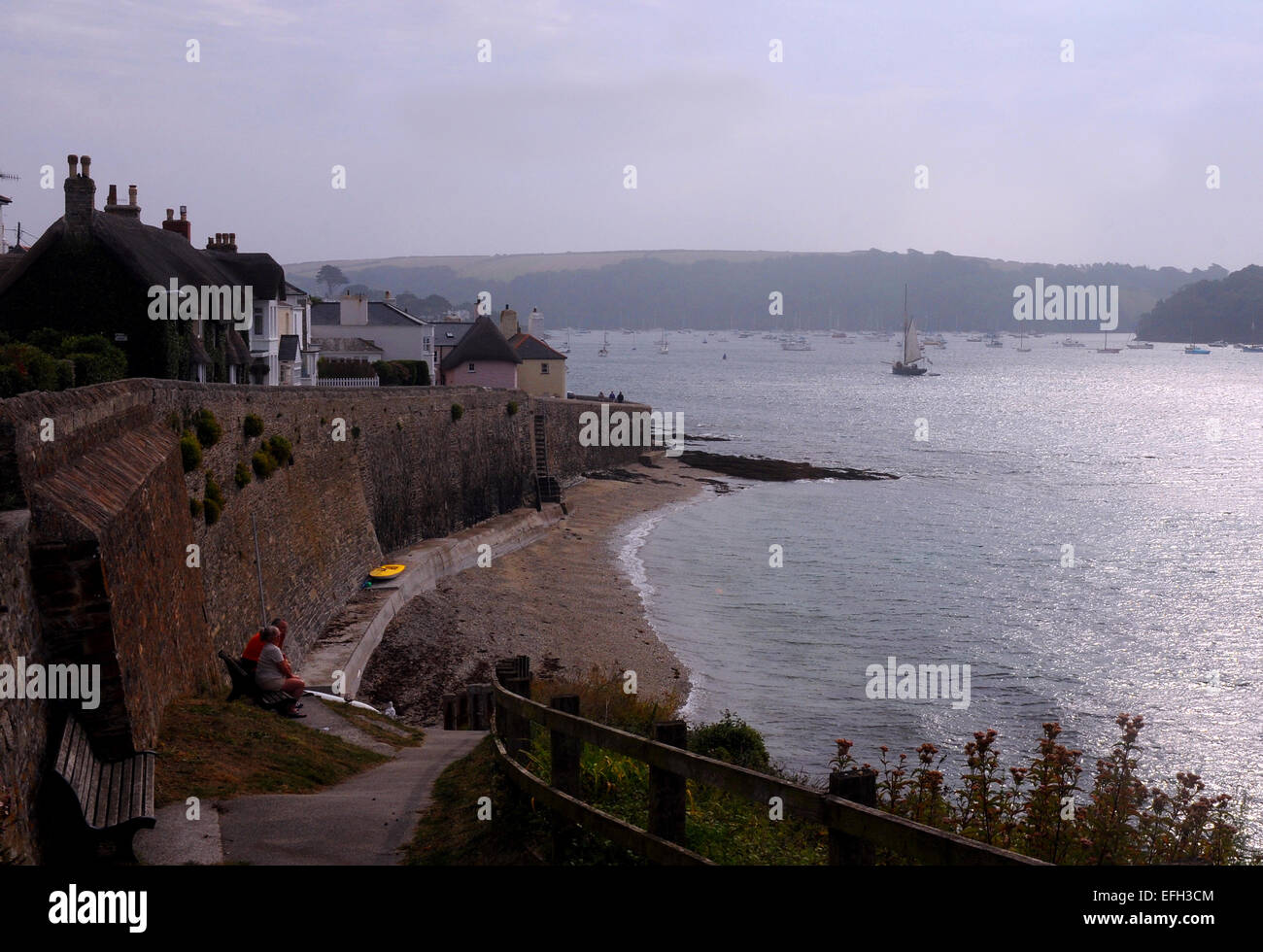 St. Mawes an der Mündung der Fal, Cornwall. Stockfoto