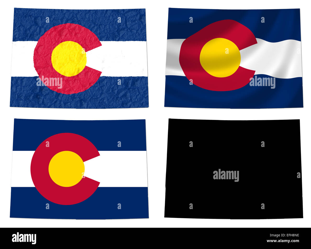 USA-Colorado-Staatsflagge über Karte Stockfoto
