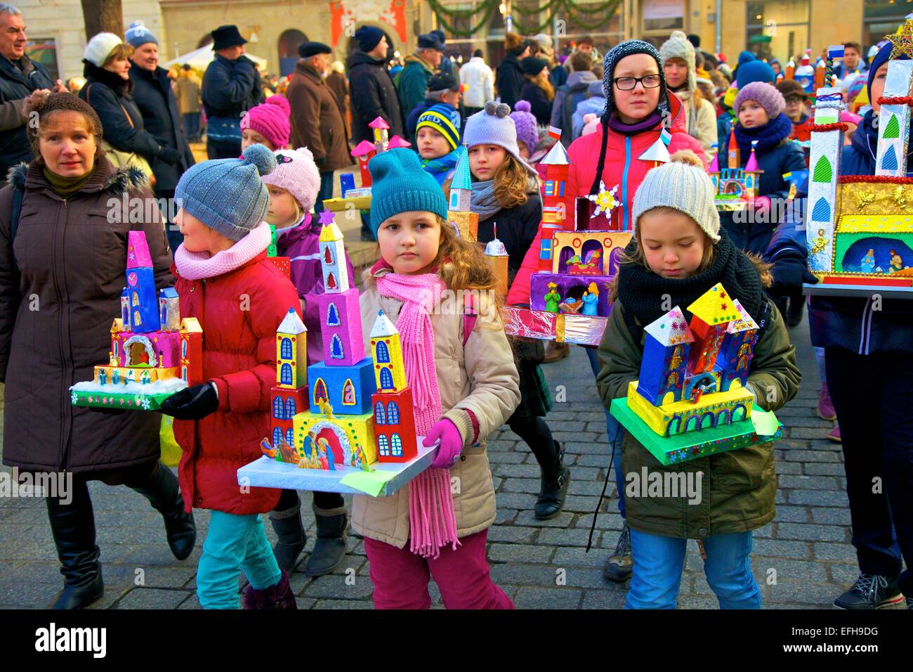 Traditionelle Weihnacht Krippe Festival, Krakau, Polen, Europa