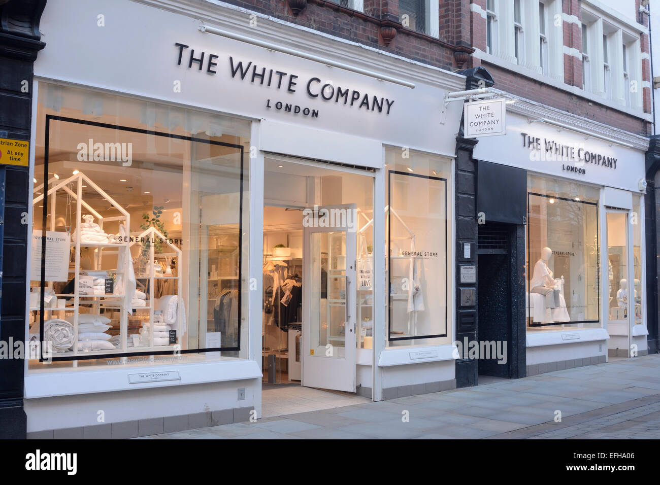 Die White Company Modegeschäft in der gehobenen King Street in Manchester. Stockfoto