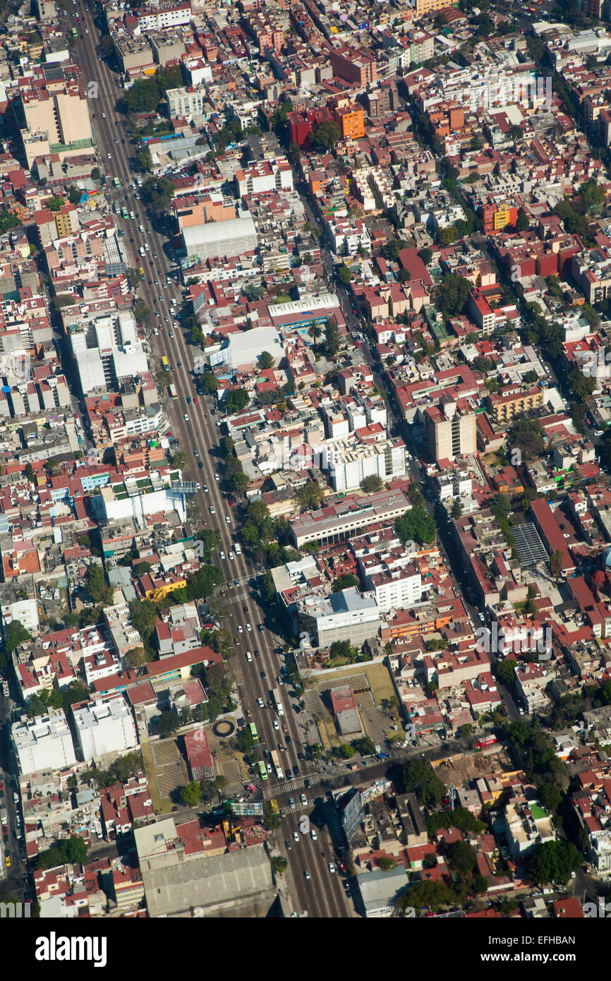 Mexiko-Stadt, Mexiko - ein Luftbild von Mexiko-Stadt. Stockfoto