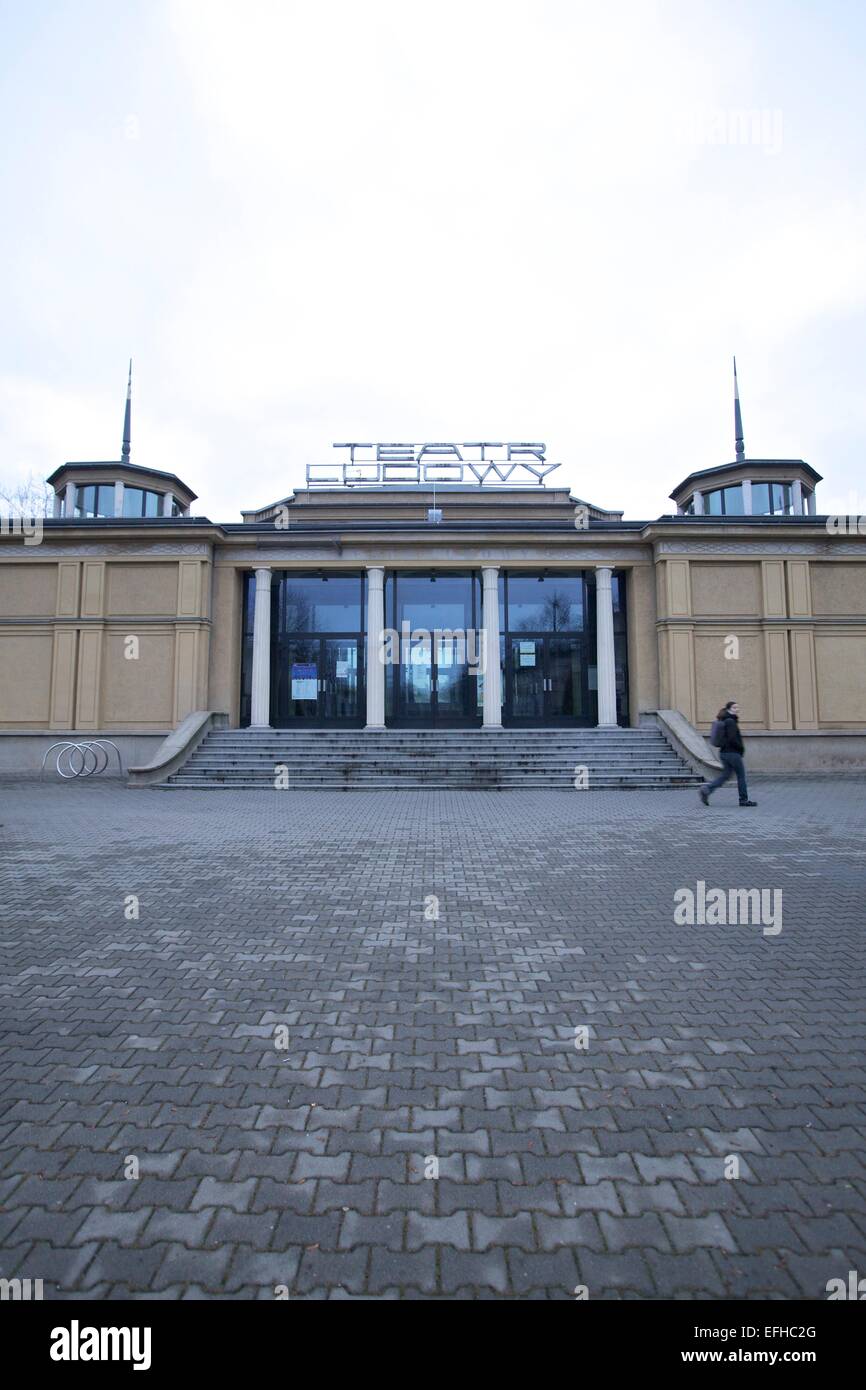 Ludowy Theater, kommunistischen Ära Architektur, Nowa Huta, Krakau, Polen, Europa Stockfoto