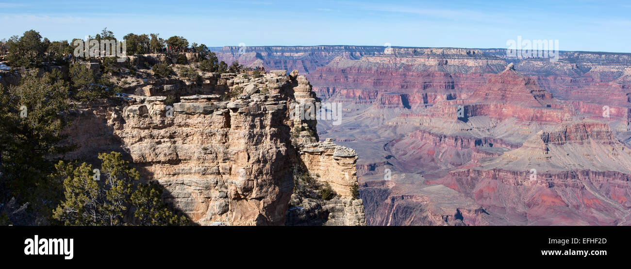 Grand Canyon, Arizona, touristische Lookout Valley Schlucht panorama Stockfoto