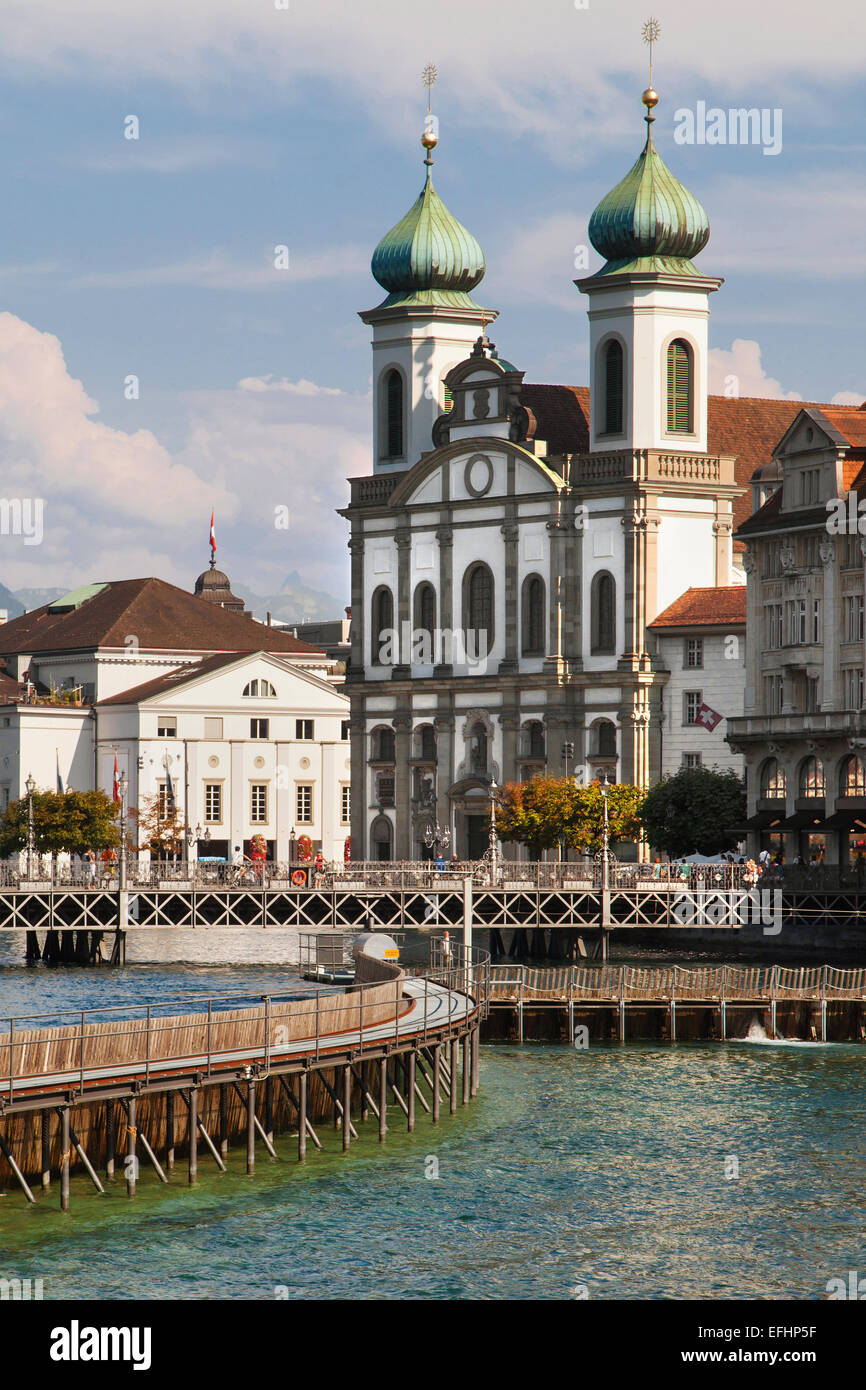 Jesuitenkirche, Jesuitenkirche Luzern, Schweiz. Stockfoto