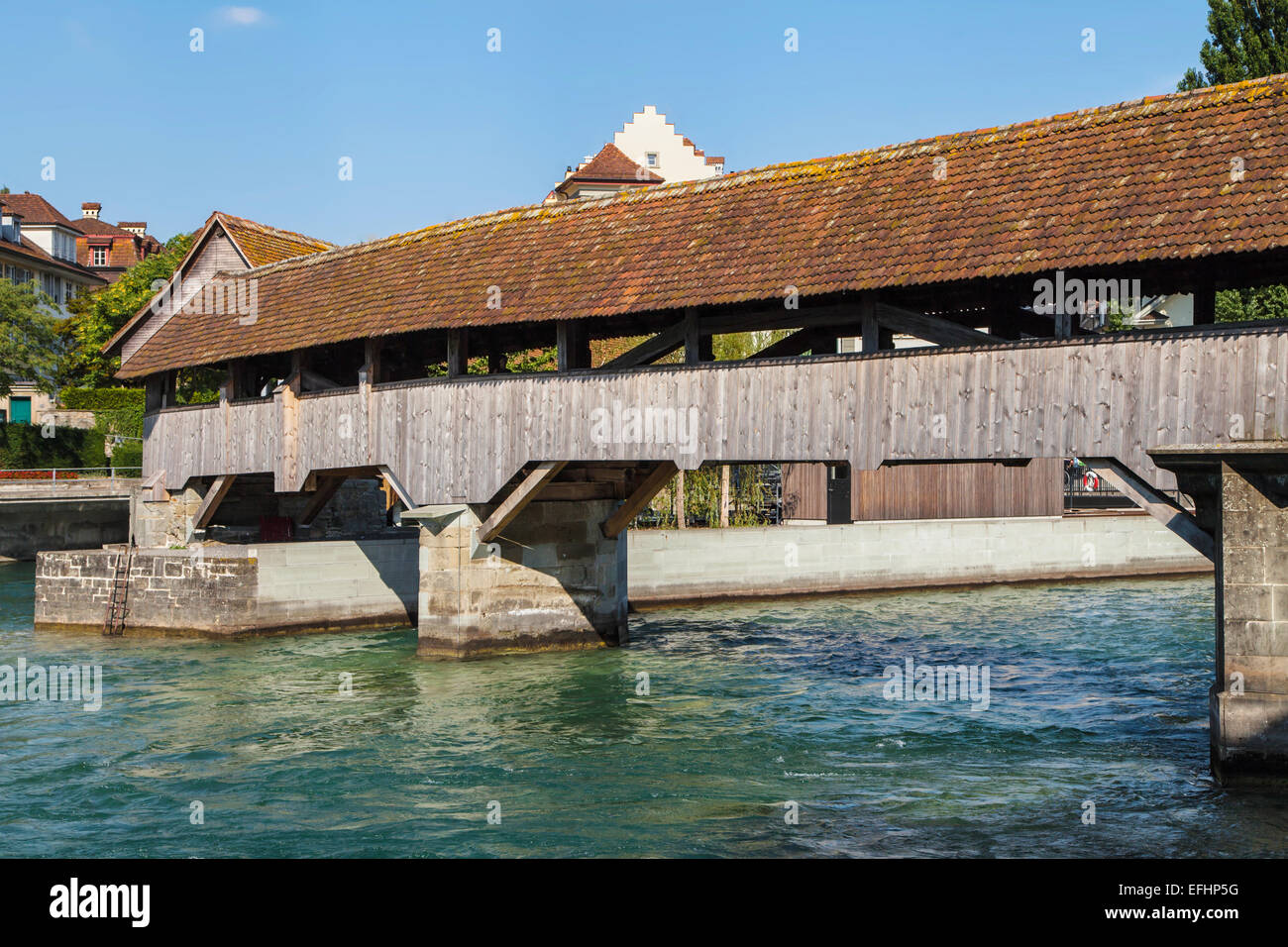 Spreuer Brücke in Luzern, Schweiz. Stockfoto