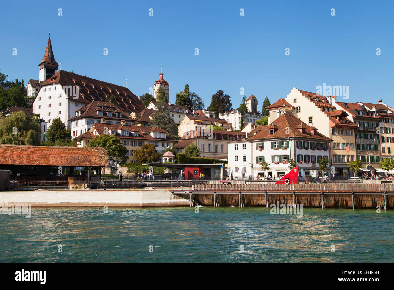 Altstadt von Luzern. Stockfoto
