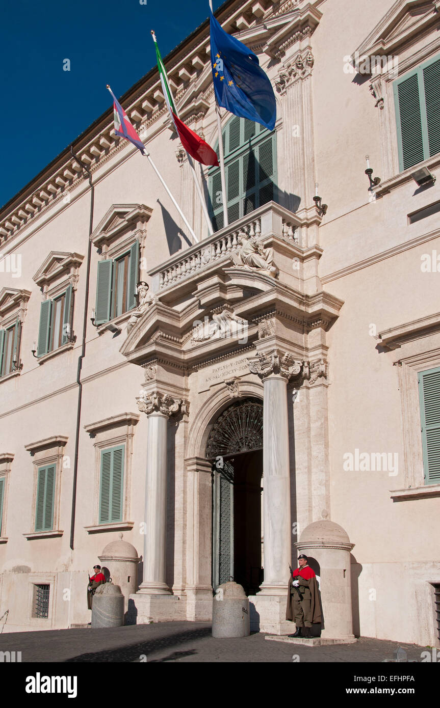Quirinalspalast, Palazzo del Quirinale, Residenz des Präsidenten der italienischen Republik Rom Italien Italienisch Stockfoto