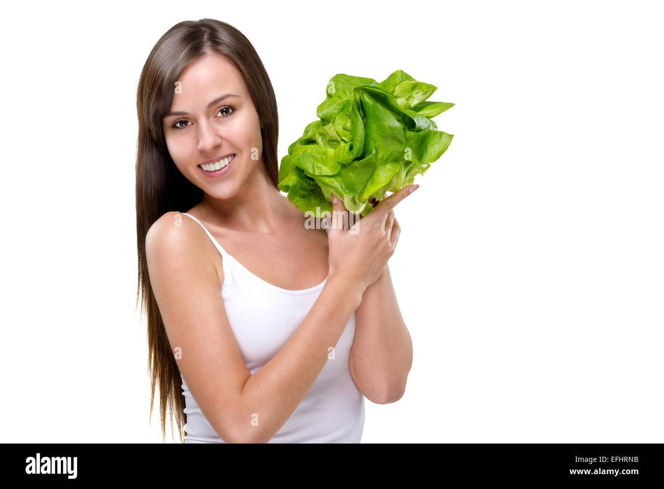 Gesunden Lebensstil! Essen Sie viel Gemüse! Stockfoto