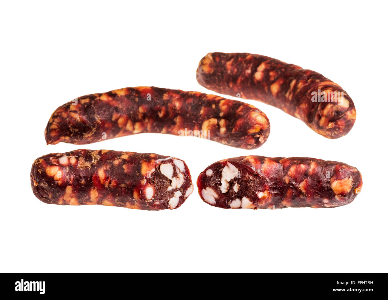 Pferdefleisch Wurst Fleisch Wurst Pferdefutter zarten dünnen-Fett niedrig Fett cholesterinarm Spezialität Metzger würzigen Kreuzkümmel natürliche casin Stockfoto