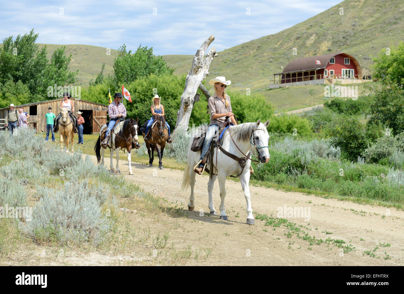 La Reata Ranch, Saskatchewan, Kanada. Stockfoto