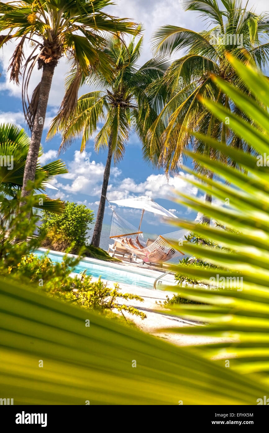 Pool-Bereich im Hotel Resort Casa Morada, Islamorada, Florida Keys, Florida, USA Stockfoto