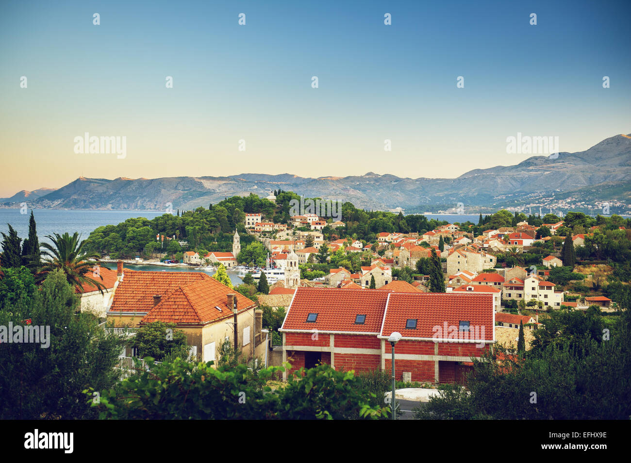 Cavtat in Kroatien, Adria Stockfoto Cavtat in Kroatien, Adria Stockfoto