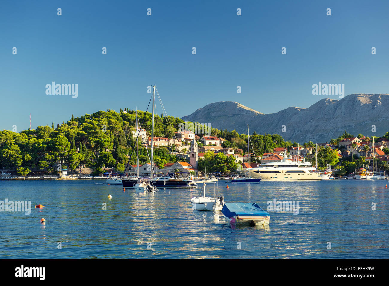 Cavtat in Kroatien, Adria Stockfoto Cavtat in Kroatien, Adria Stockfoto