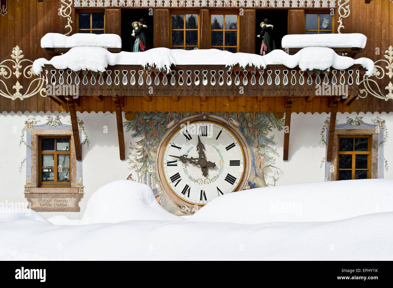 Großen Kuckucksuhr, Hofgut Sternen, Ravenna-Schlucht, in der Nähe von Freiburg Im Breisgau, Schwarzwald, Baden-Württemberg, Deutschland Stockfoto