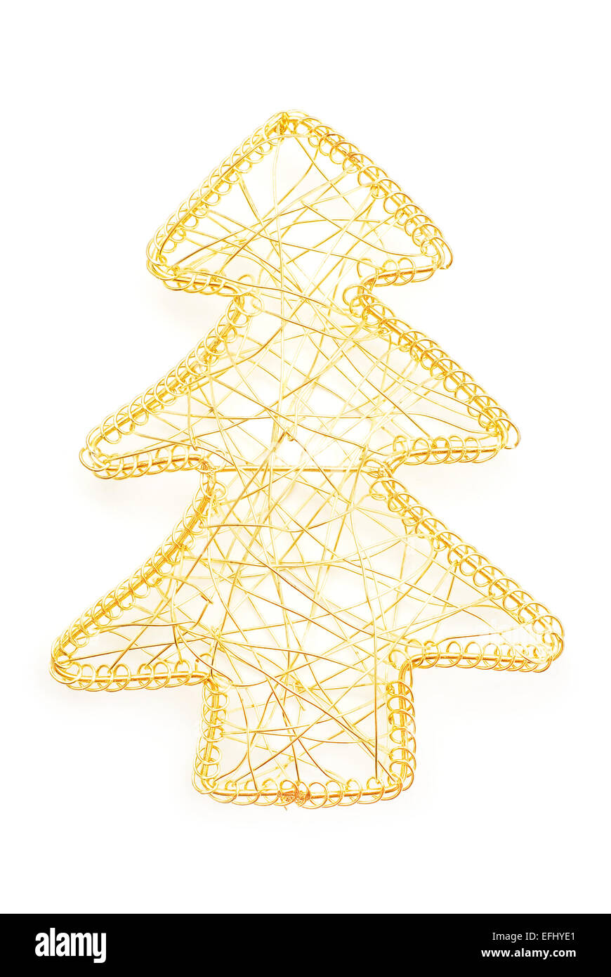 Weihnachtsbaum Dekoration auf weiß Stockfoto