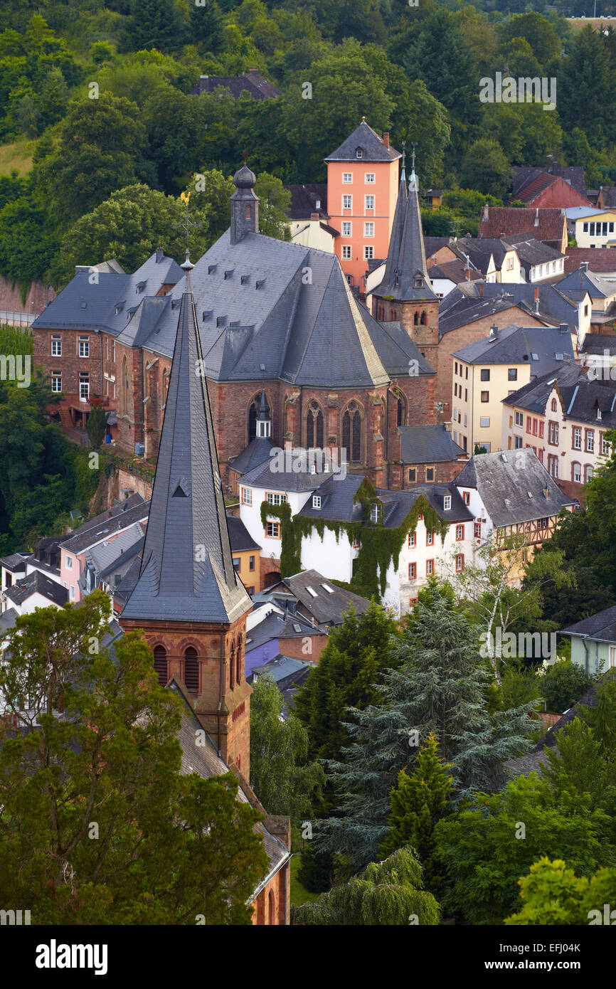 Alte Stadt von Saarburg am Fluss Saar, Rheinland-Pfalz, Deutschland, Europa Stockfoto