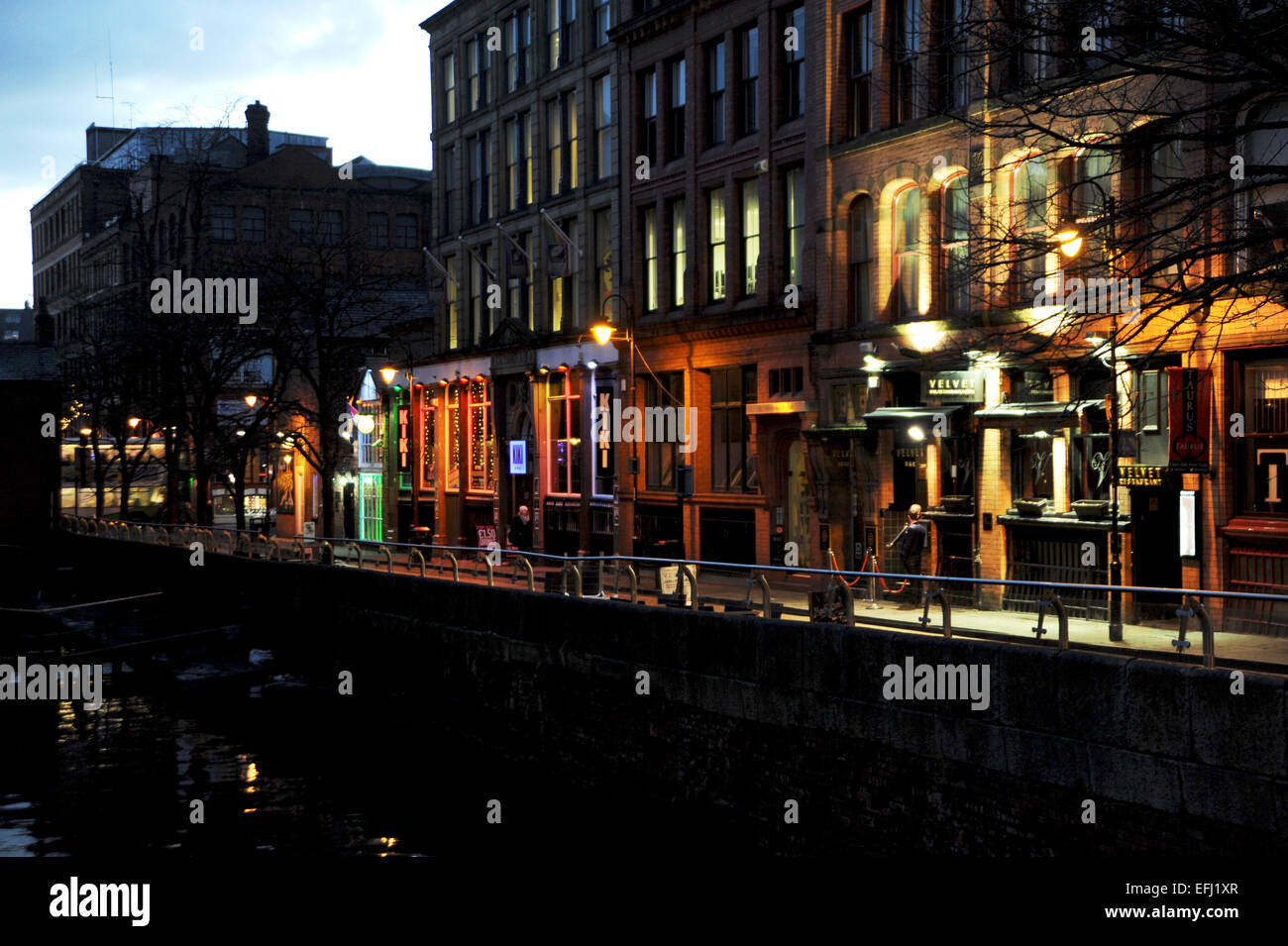 Manchester Lancashire, Großbritannien - Die Canal Street District von Manchester, die im Mittelpunkt der Gay Community ist Stockfoto