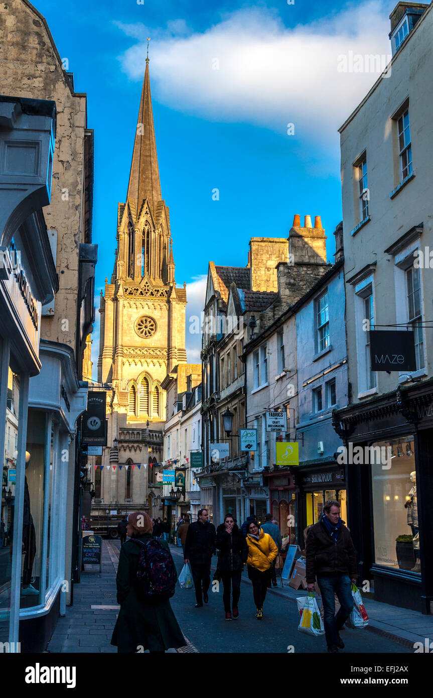 Kirche des St. Michaels ohne Ende Green Street in Bad Somerest England UK Stockfoto