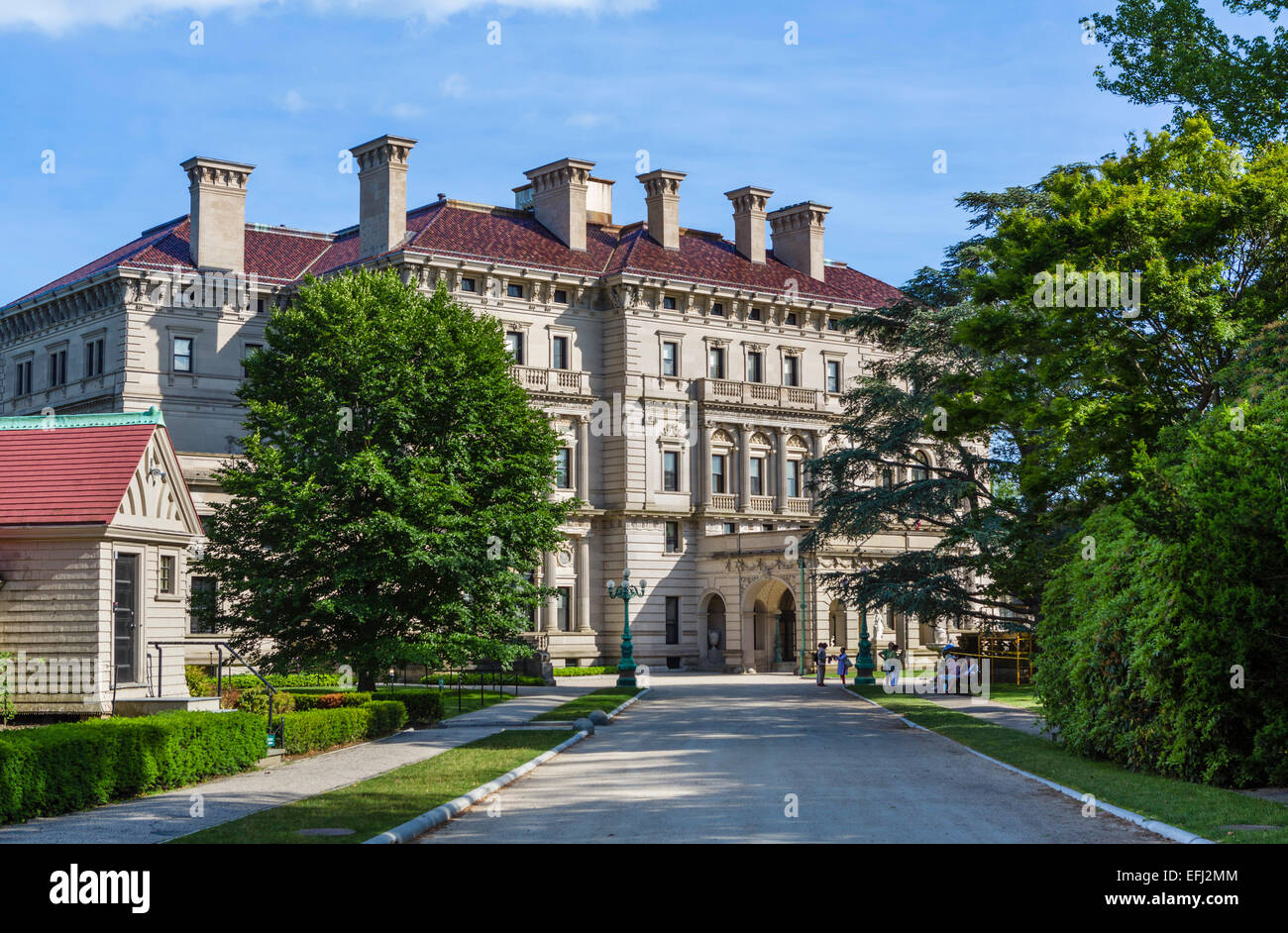 Das Breakers, historischen Herrenhaus und Sommer Haus von Cornelius Vanderbilt II, Newport, Rhode Island, USA Stockfoto