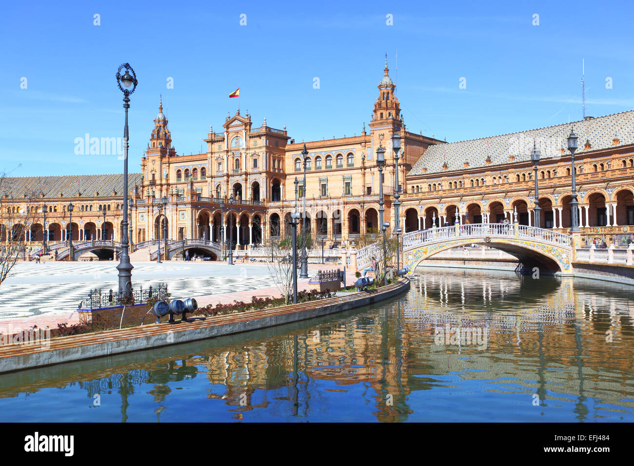 Plaza de Espana, Sevilla, Spanien Stockfoto