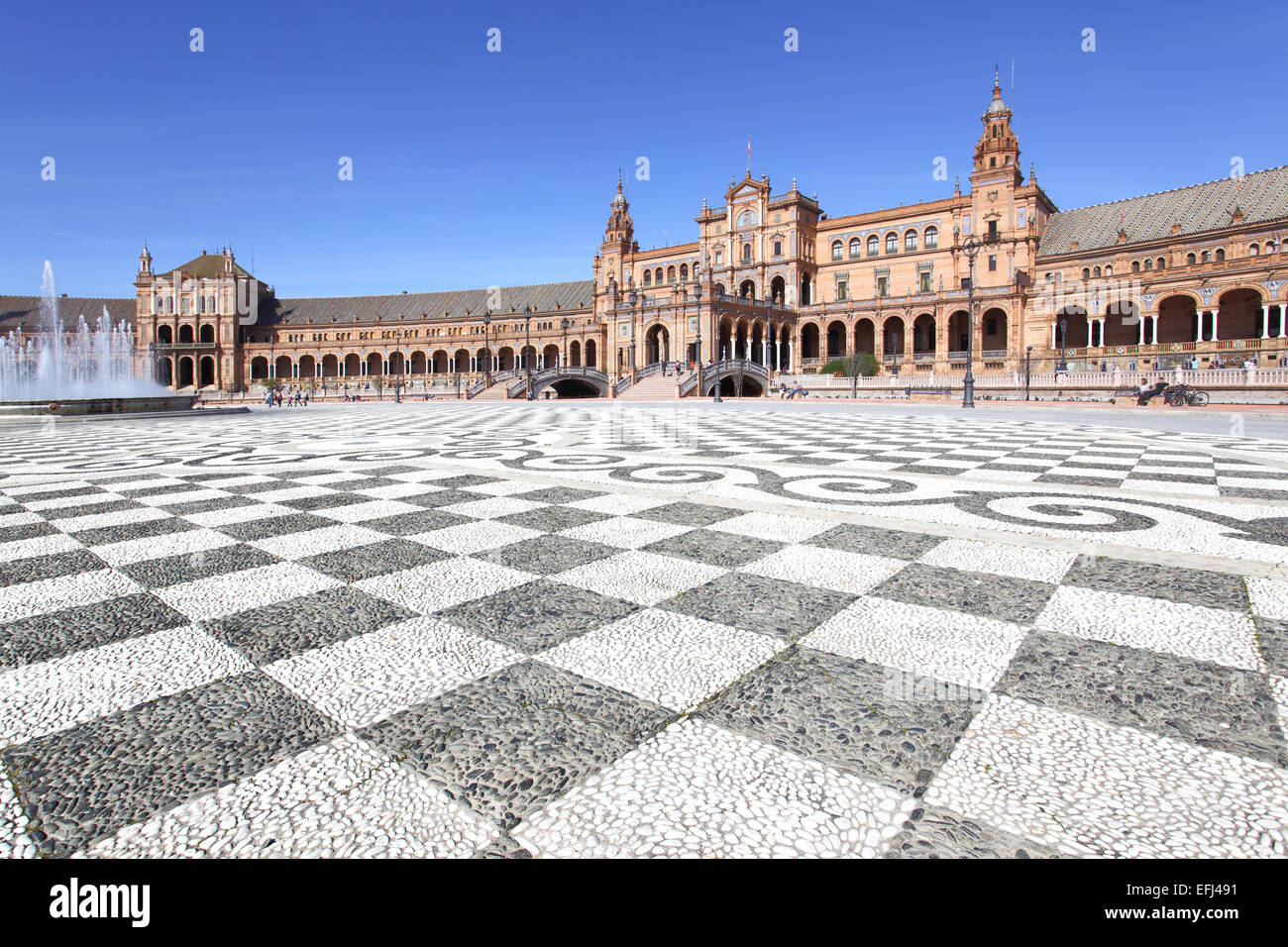 Plaza de Espana in Sevilla, Spanien Stockfoto