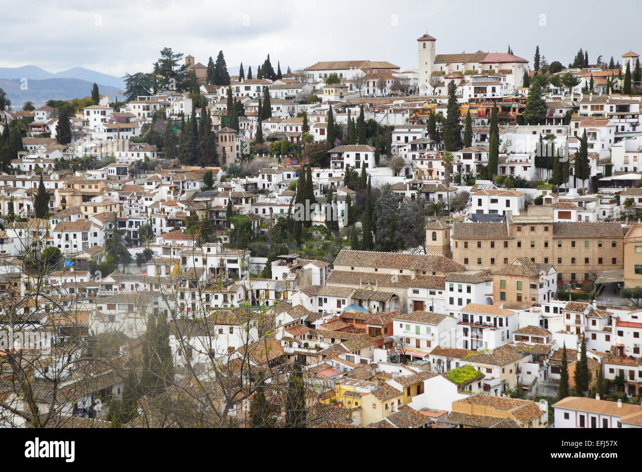 Panoramablick von Granada, Spanien Stockfoto