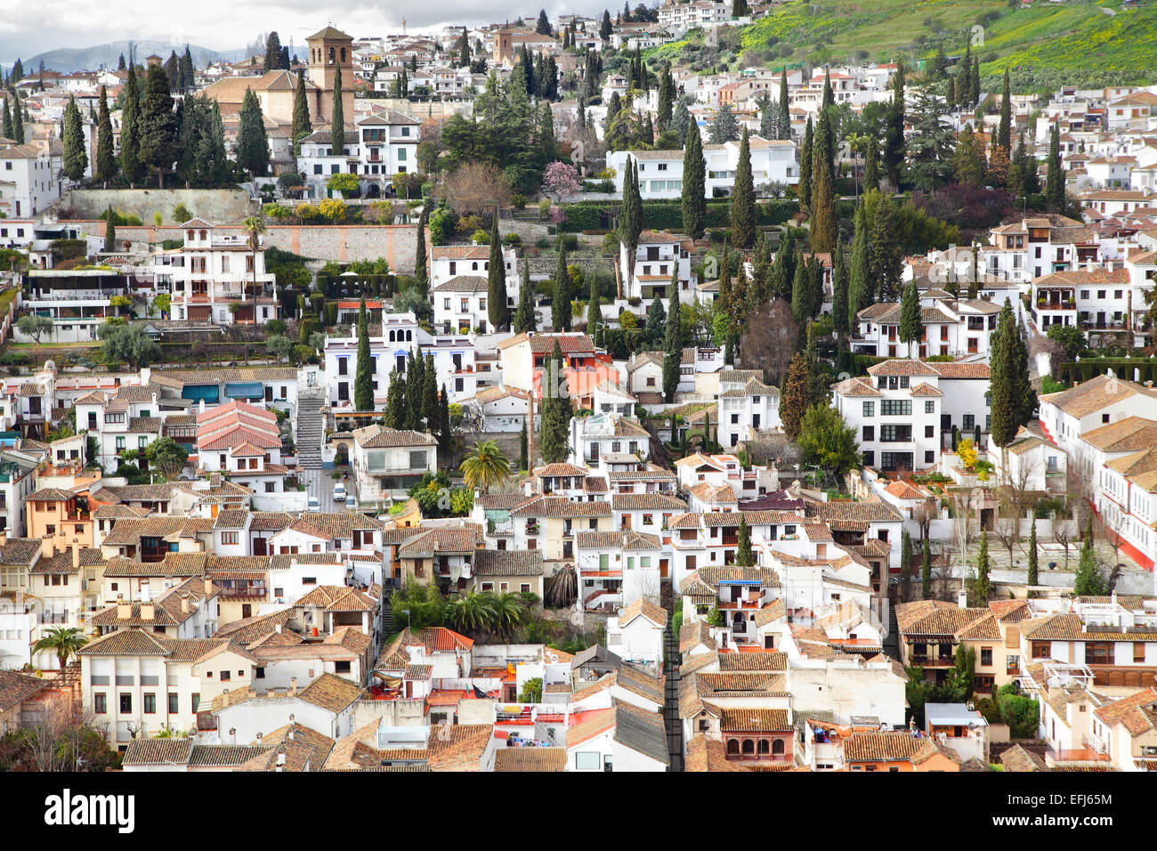 Granada, Spanien. Blick vom Alhambra-Palast Stockfoto