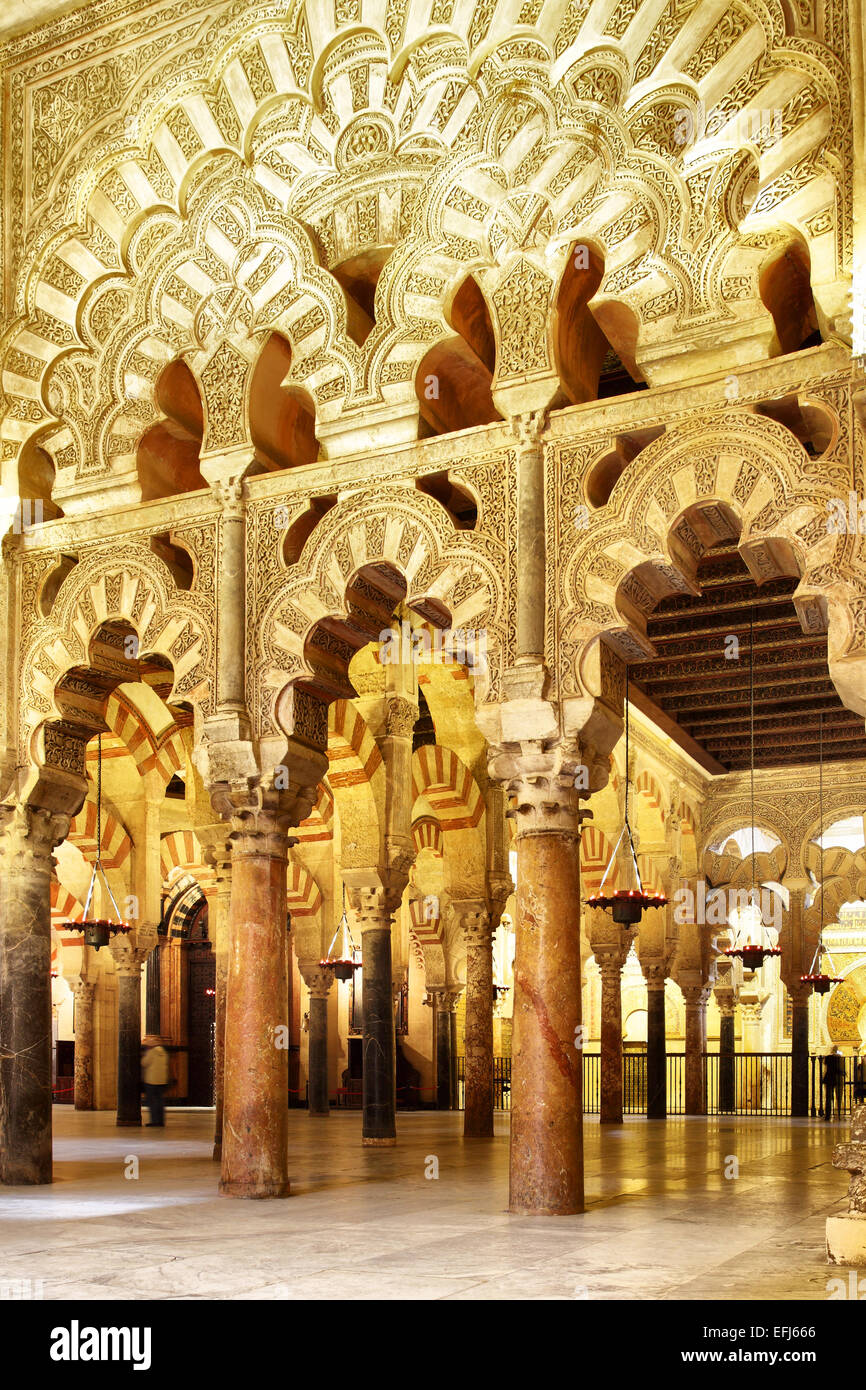 Die Mezquita von Córdoba (La Mezquita, 10. Jahrhundert), Spanien Stockfoto