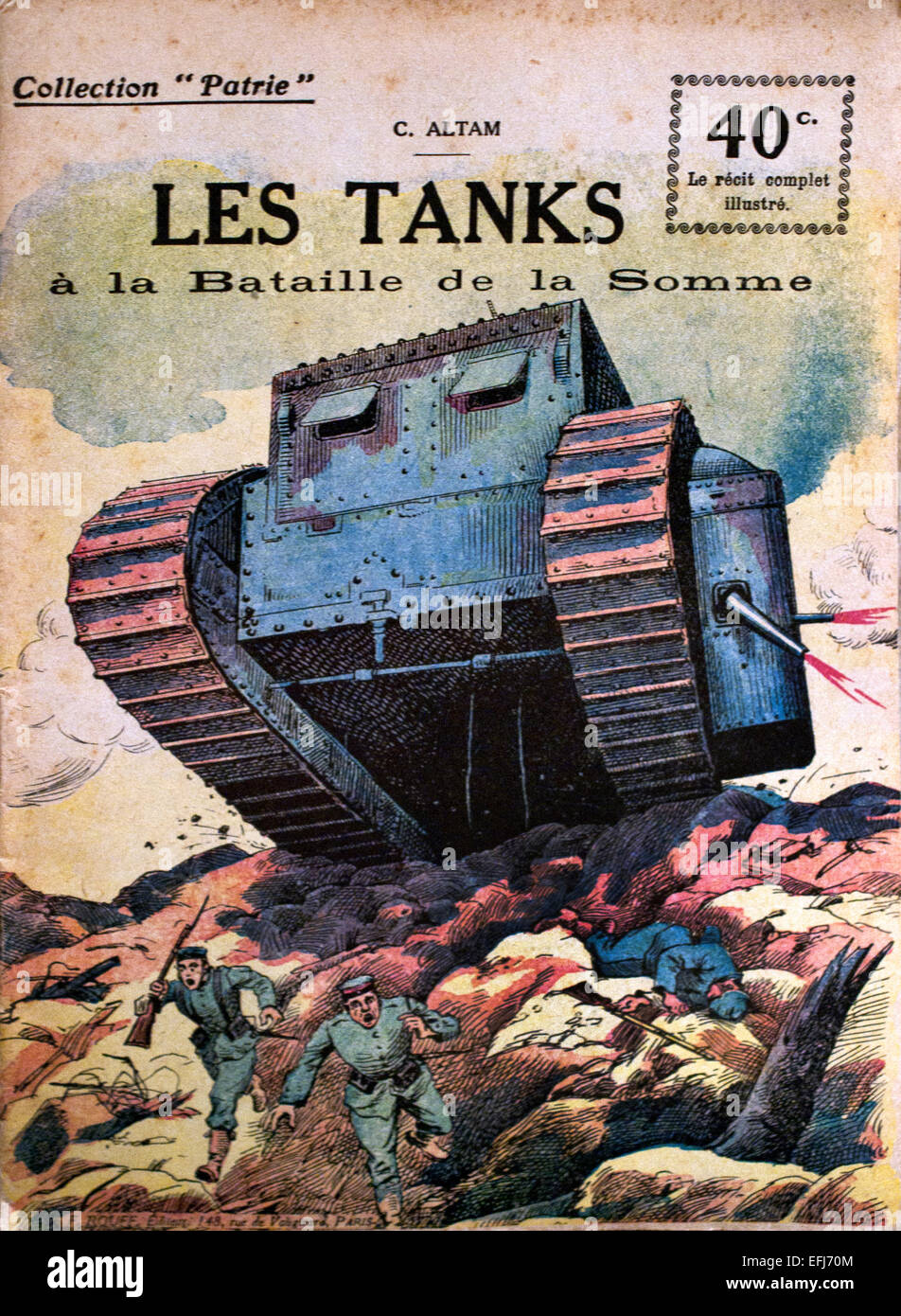 Les Panzer La Bataille De La Somme - Tanks die Schlacht an der Somme (Erster Weltkrieg) 1916 Busines der wichtigsten alliierten Angriff auf die Westfront während der Schlacht an der Somme 1916 bekannt ist, vor allem wegen des der Verlust von 58.000 britische Truppen (ein Drittel von ihnen getötet) am ersten Tag der Schlacht, 1. Juli 1916, die bis zum heutigen Tag eine eintägige Aufzeichnung bleibt. Stockfoto