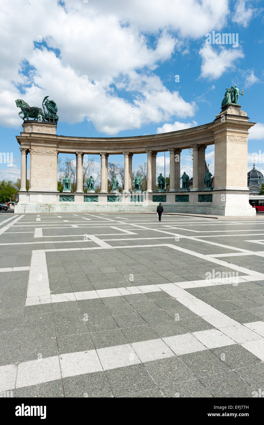 Ungarn, Budapest, Sieben Könige auf dem Hősök tere Platz Stockfoto