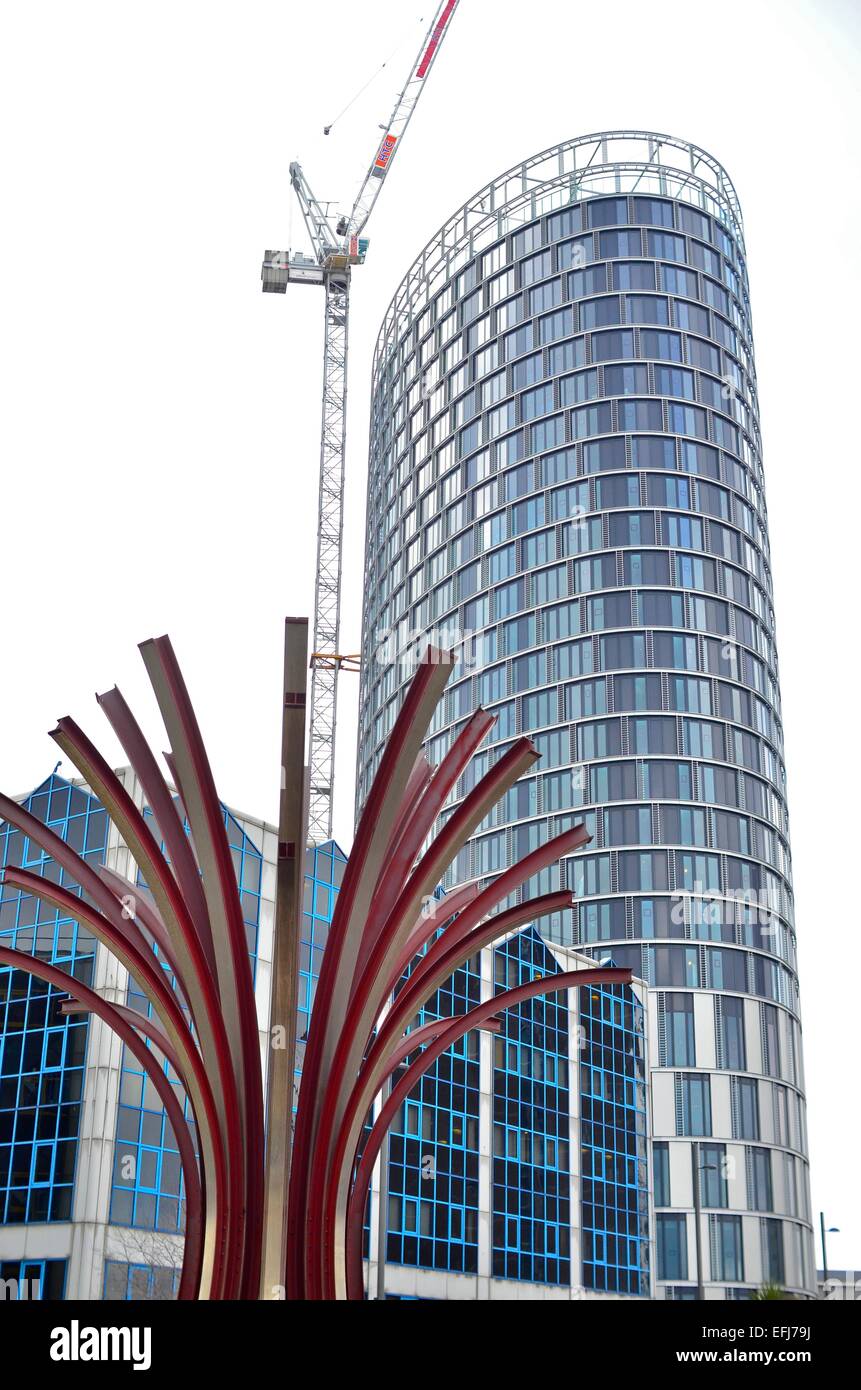 Stratford Plaza, ein neues Appartementhaus im Bau auf Stratford High Street, Stratford, London, England, UK Stockfoto