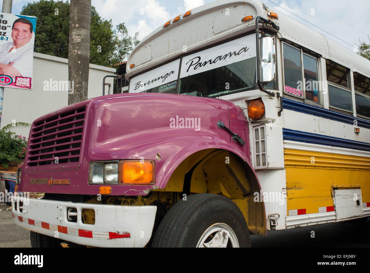 BUS RED DEVIL DIABLO ROJO BEMALTEN BUS-PANAMA-STADT-REPUBLIK VON PANAMA