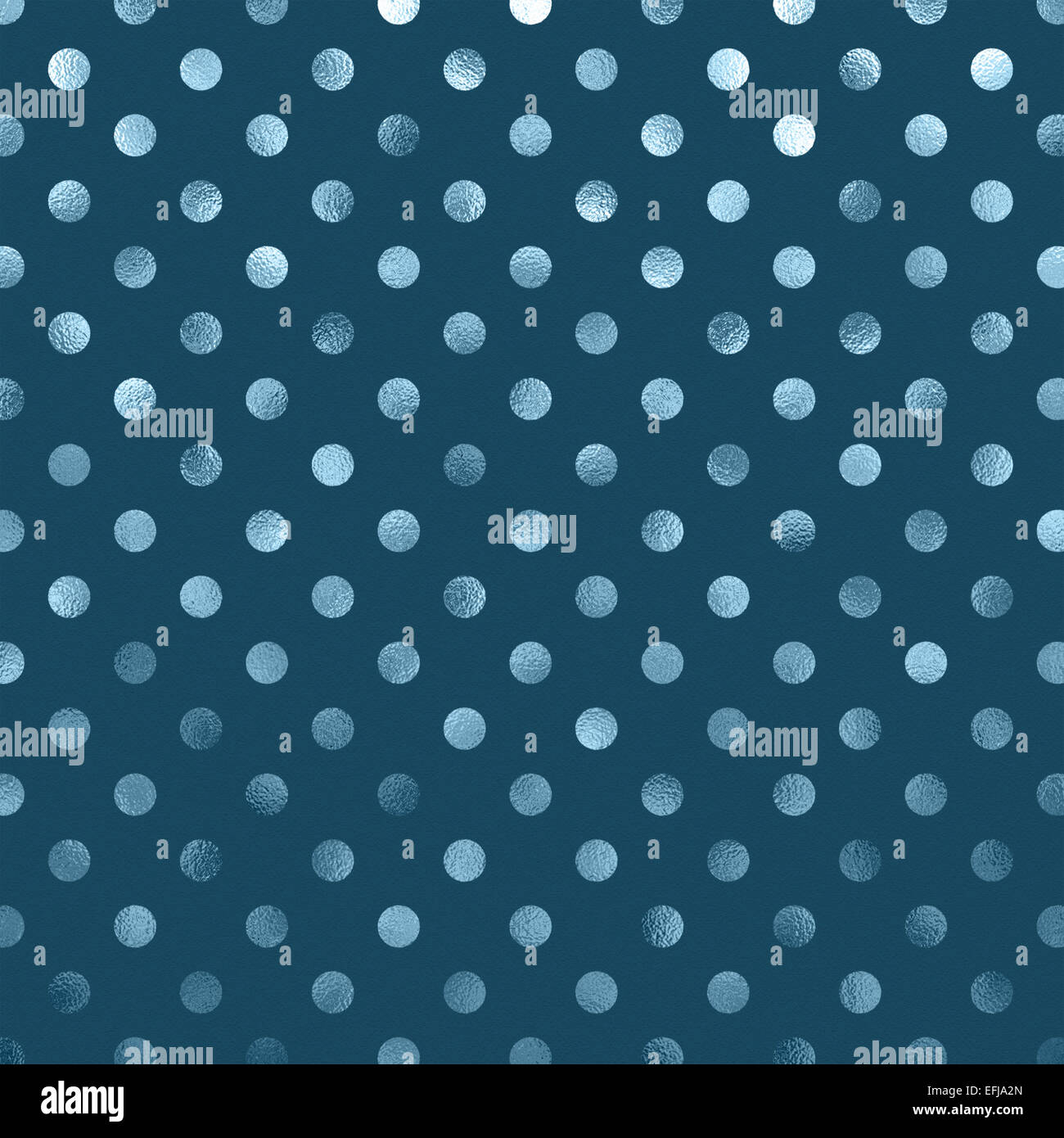 Petrol / blau Schiefer Metallfolie Polka Dot Muster Swiss Dots Textur Papier Farbe Hintergrund Stockfoto