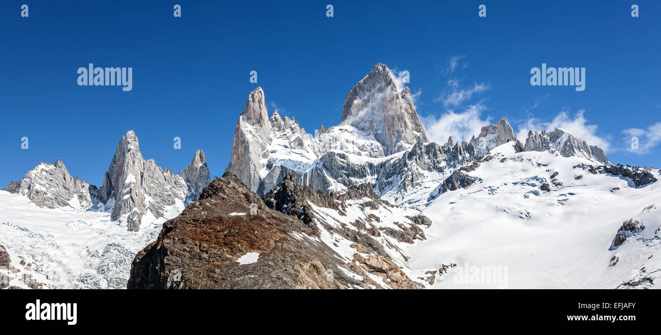 Fitz Roy Bergkette in Patagonien, Argentinien. Stockfoto